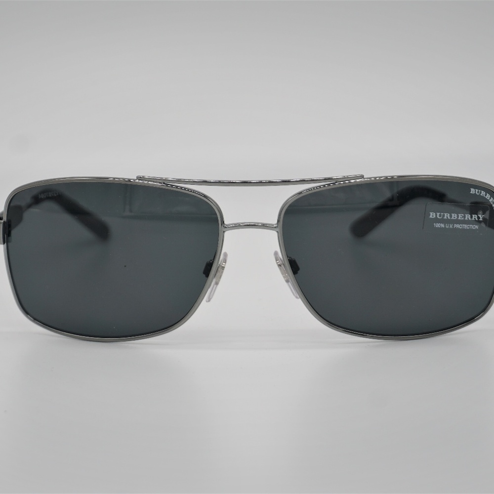 Burberry Men's Square Black Sunglasses - Picture 3 of 4